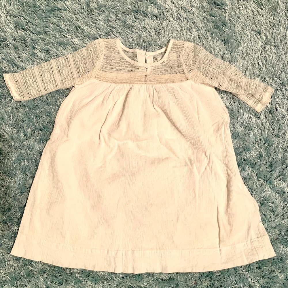 Korean fashion white/cream dress for girl 4T